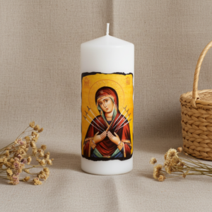 Energie-Kerze Mutter Maria 7 Schwerter